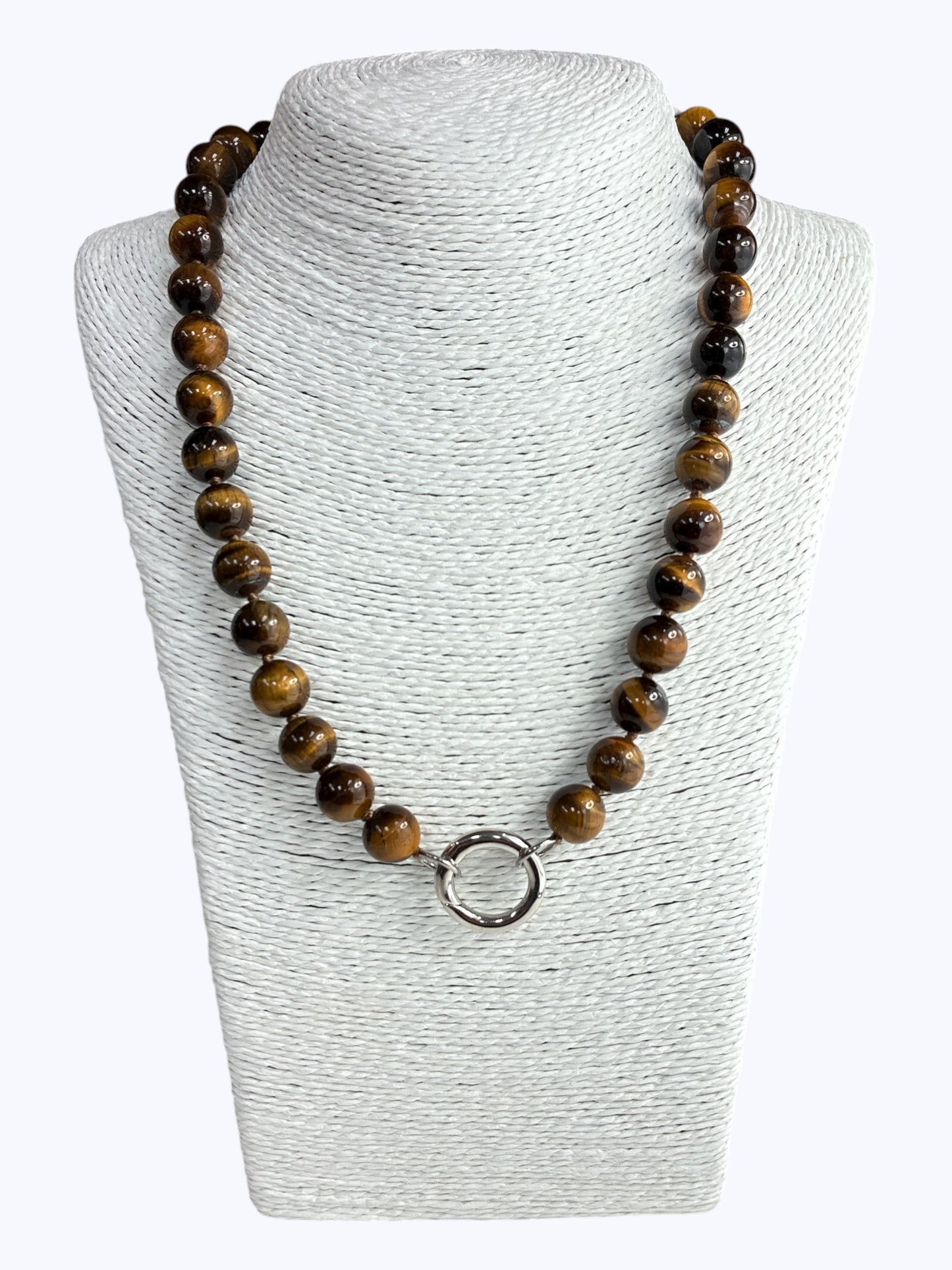 SB-SSN Golden Brown Tiger Eye Agate Necklace