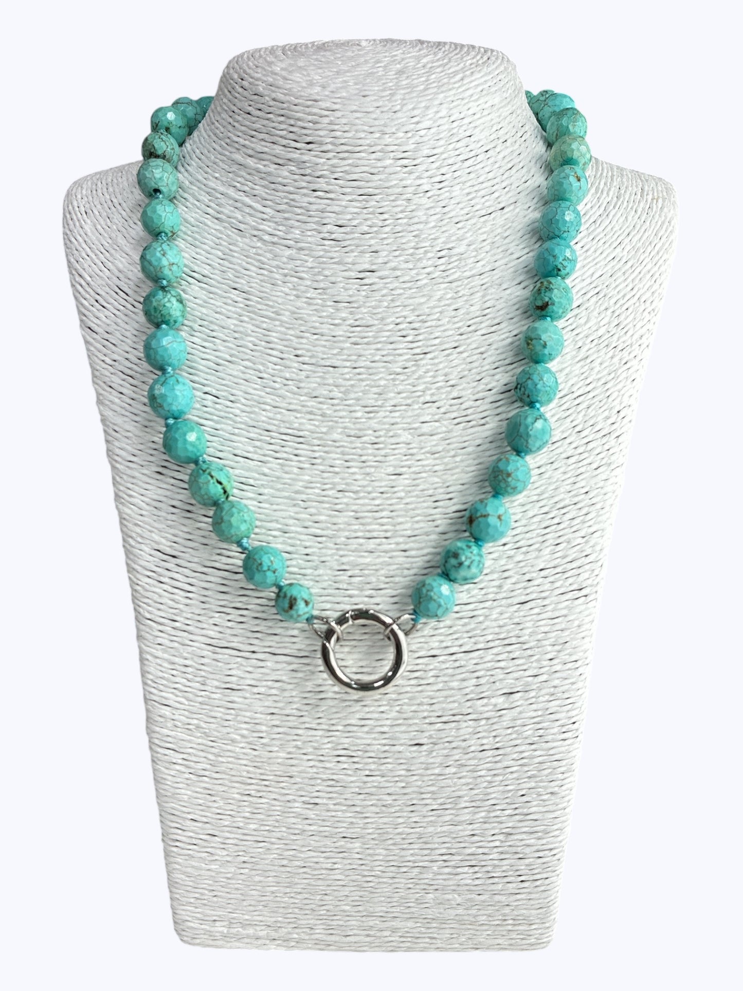 SB-SSN Ocean Teal Agate Beaded Necklace