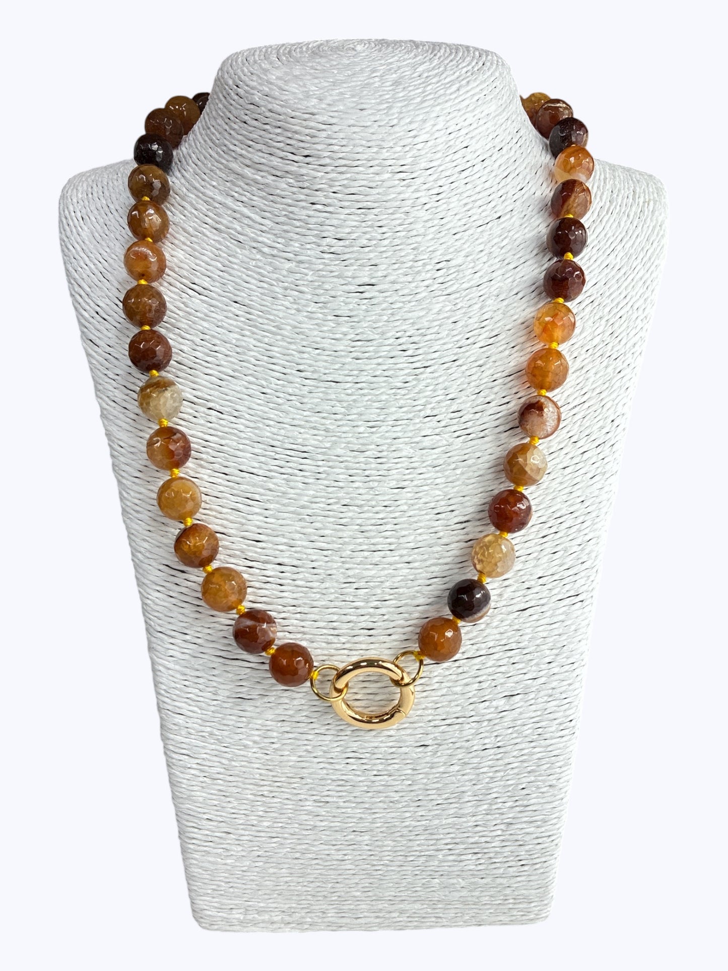 SB-SSN Honey Brown Agate Necklace