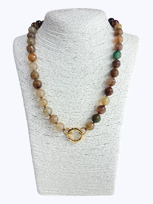SB-SSN Neutral Earth Tone Agate Necklace