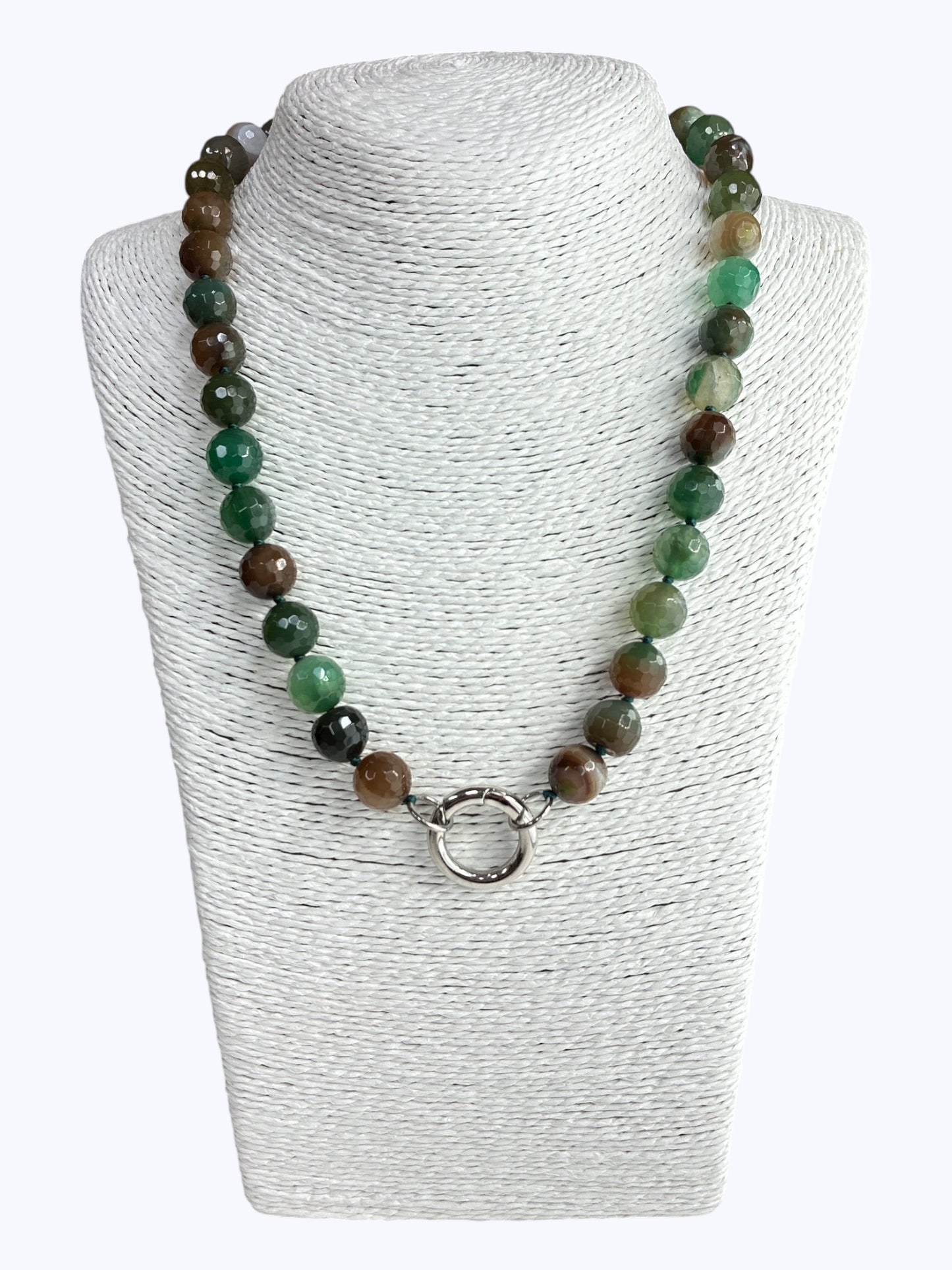 SB-SSN Forest Green Agate Necklace