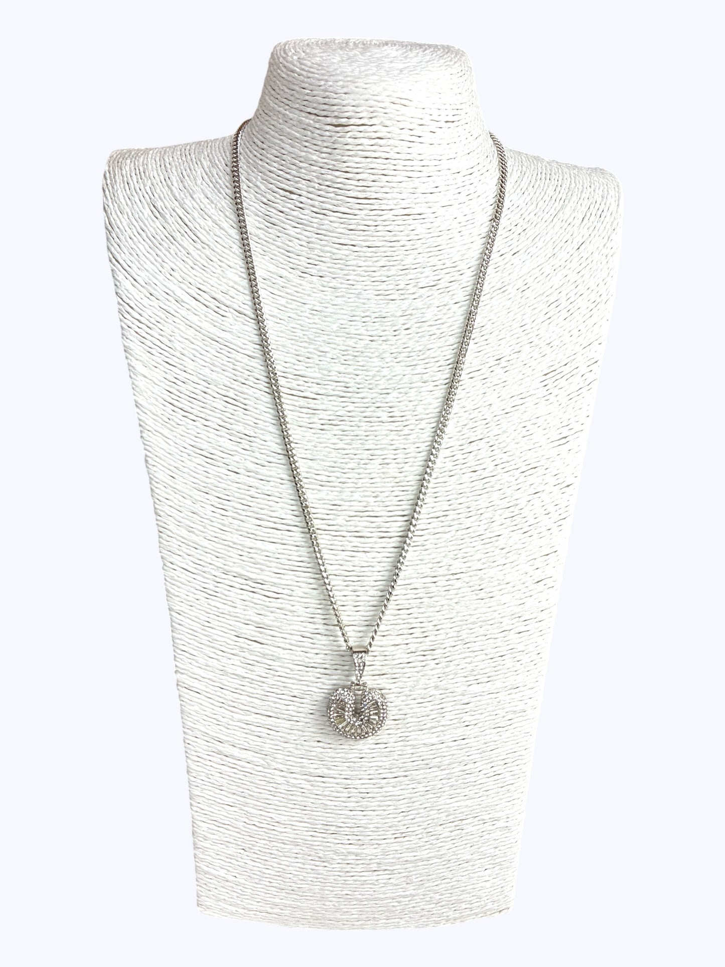 ''U''  Baguette  Letter Chain Necklace