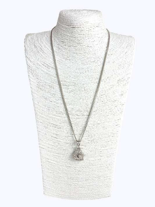 ''G''  Baguette  Letter Chain Necklace