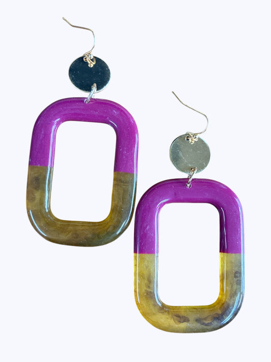 E2275 | Acrylic Oval Earrings | ER2643