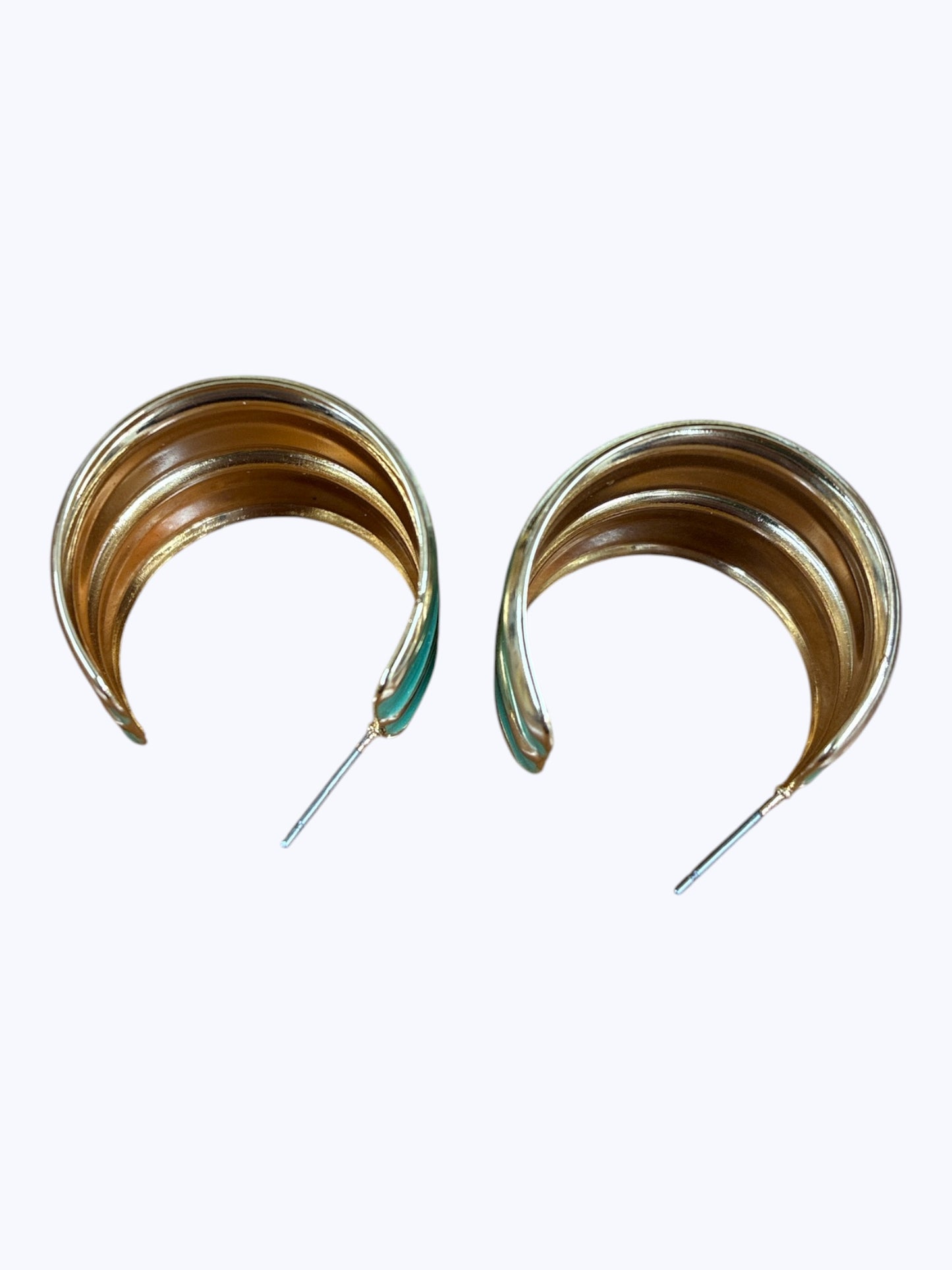 E2262 Enamel Chunky Lightweight Hoop Earrings |KE2828