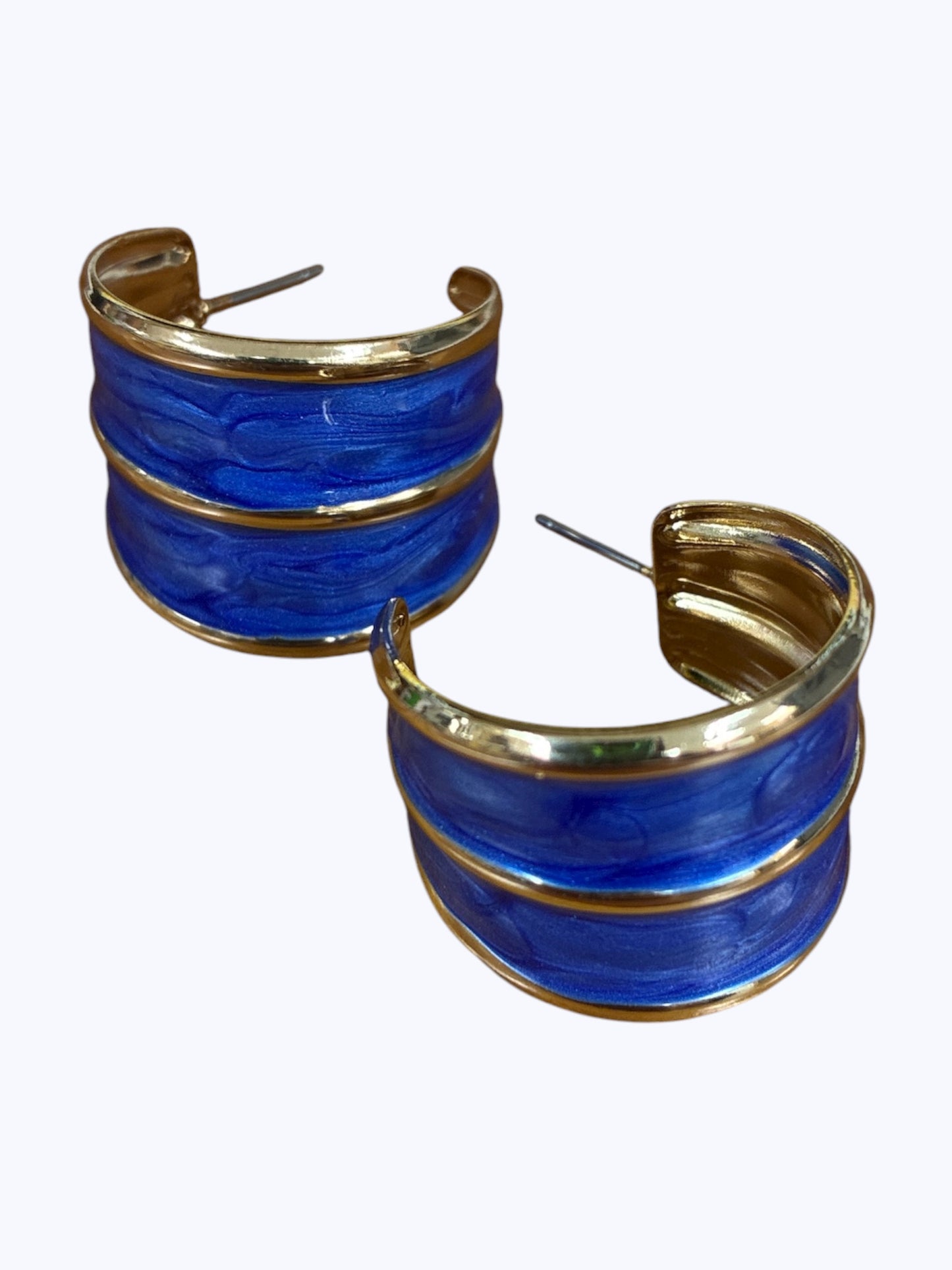 E2262 Enamel Chunky Lightweight Hoop Earrings |KE2828