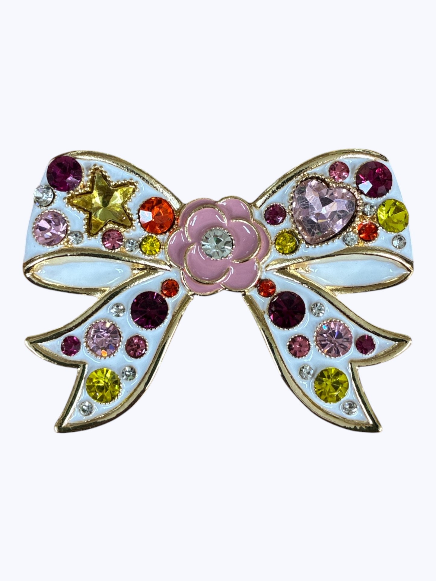 BR0435 | Elegant Bow Crystal Brooch | YM2222