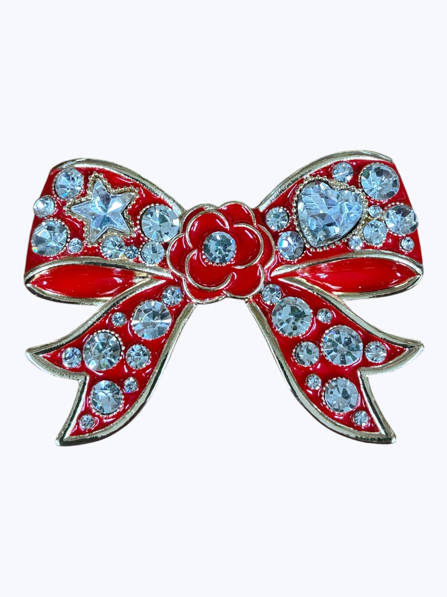 BR0435 | Elegant Bow Crystal Brooch | YM2222