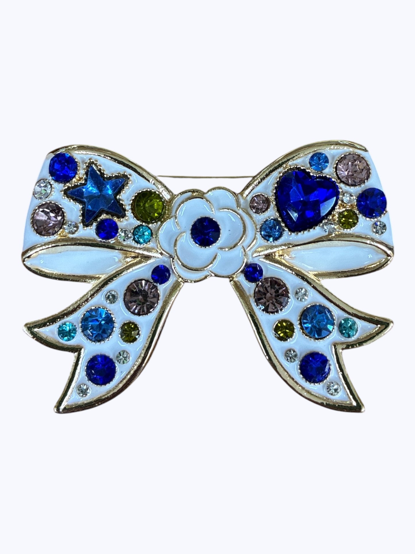 BR0435 | Elegant Bow Crystal Brooch | YM2222