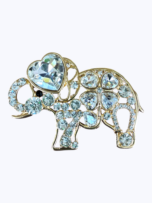 BR0434 | Crystal Elephant Brooch | YM2221