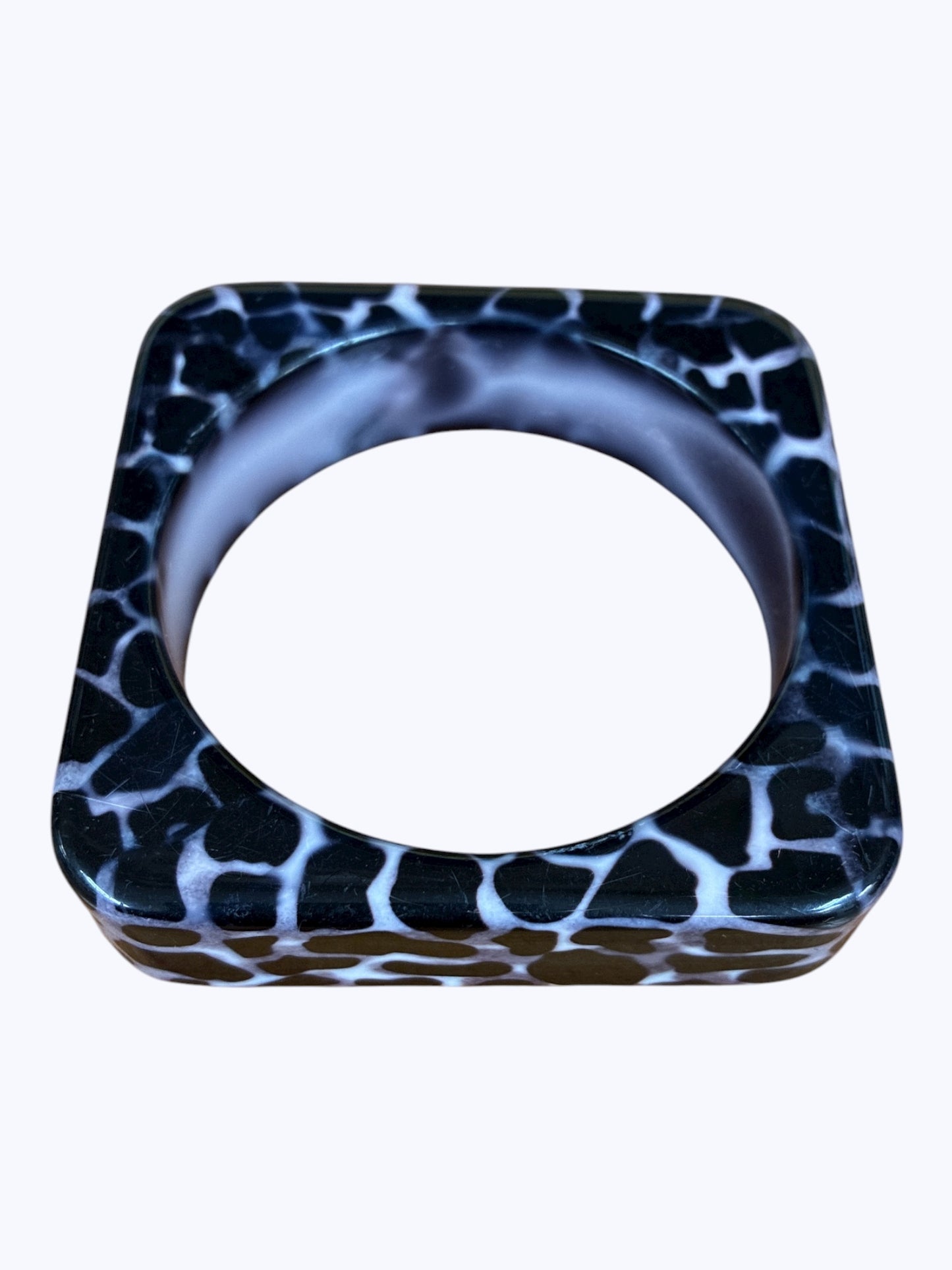 B0291| Leopard Gray Acrylic  Bangle Bracelet |TB1816