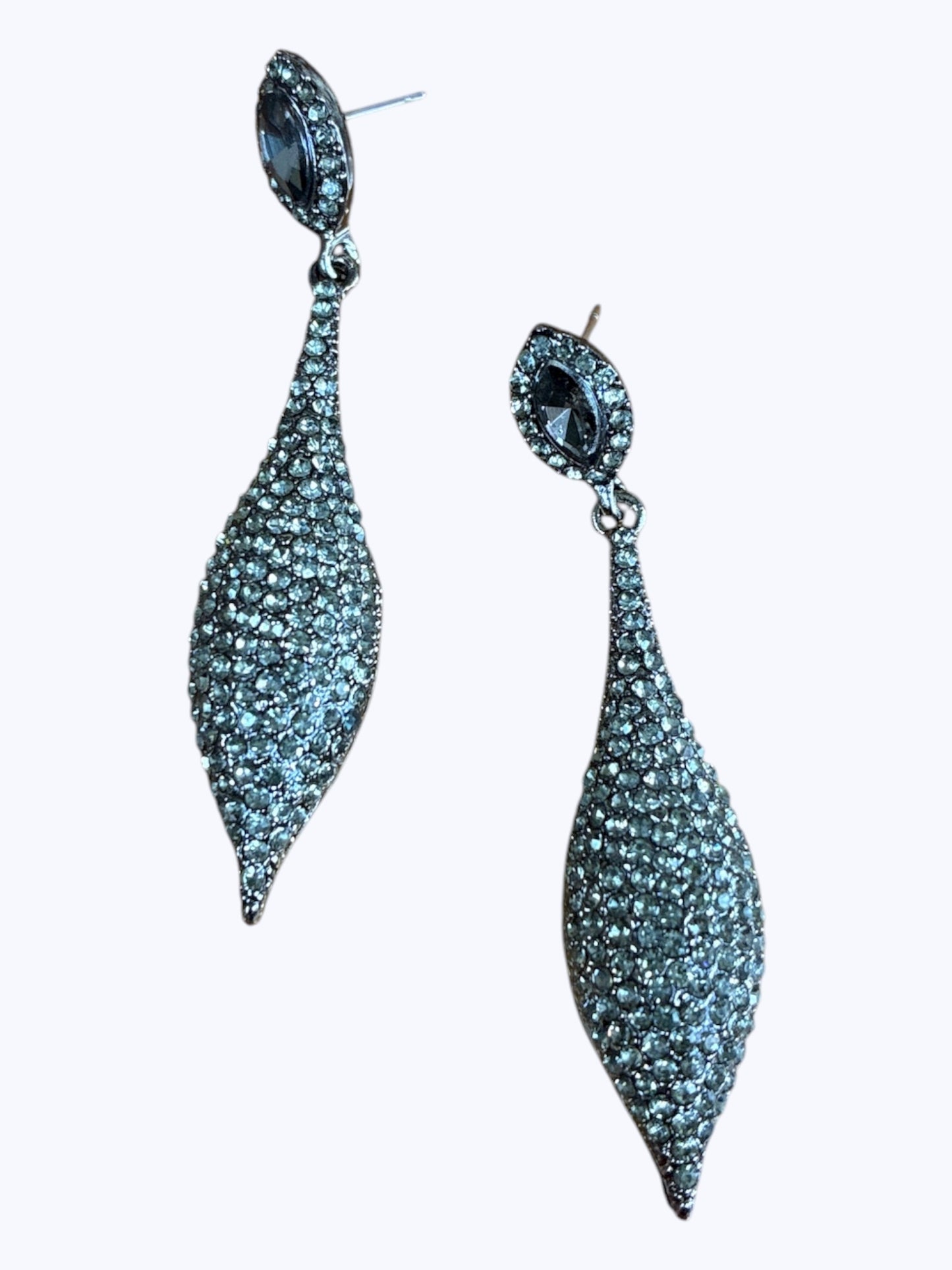 E ESE0684 Pave Teardrop Earrings