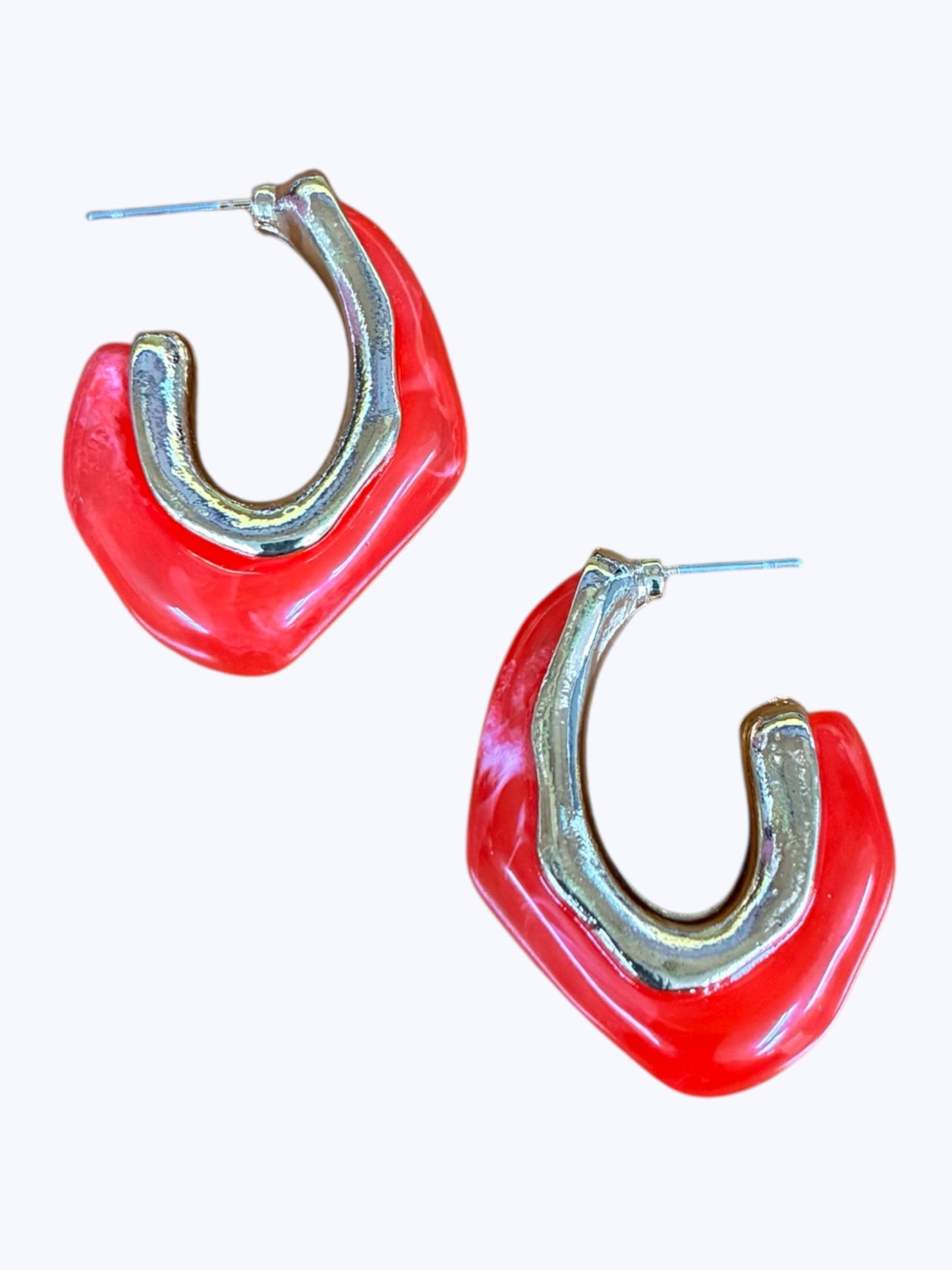 E2277 |Acrylic Open Hoop Earrings| ER2645