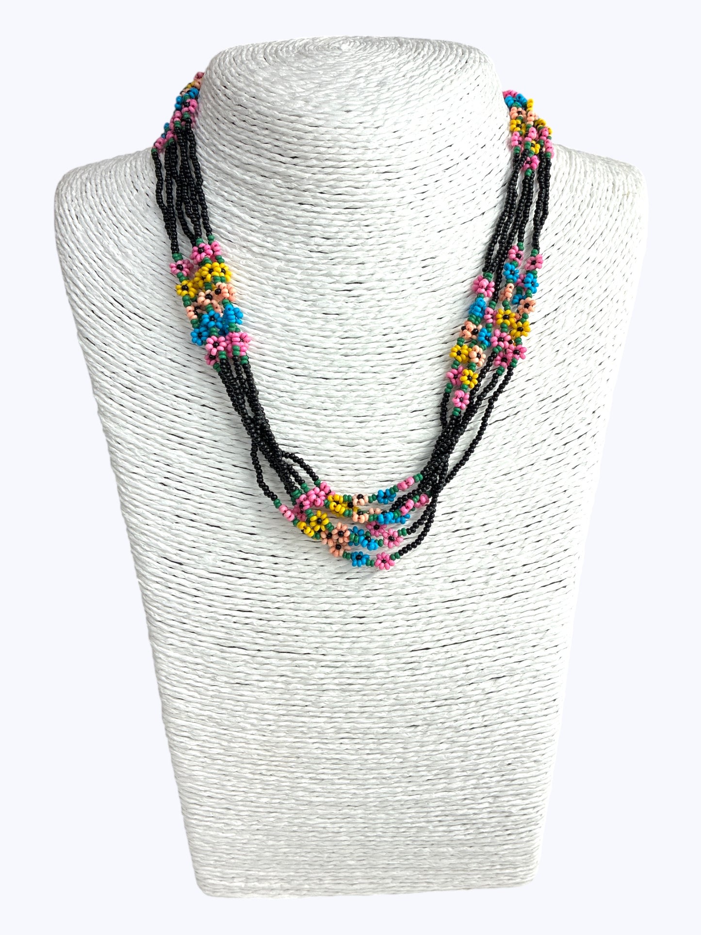 Beaded Floral Short Necklace