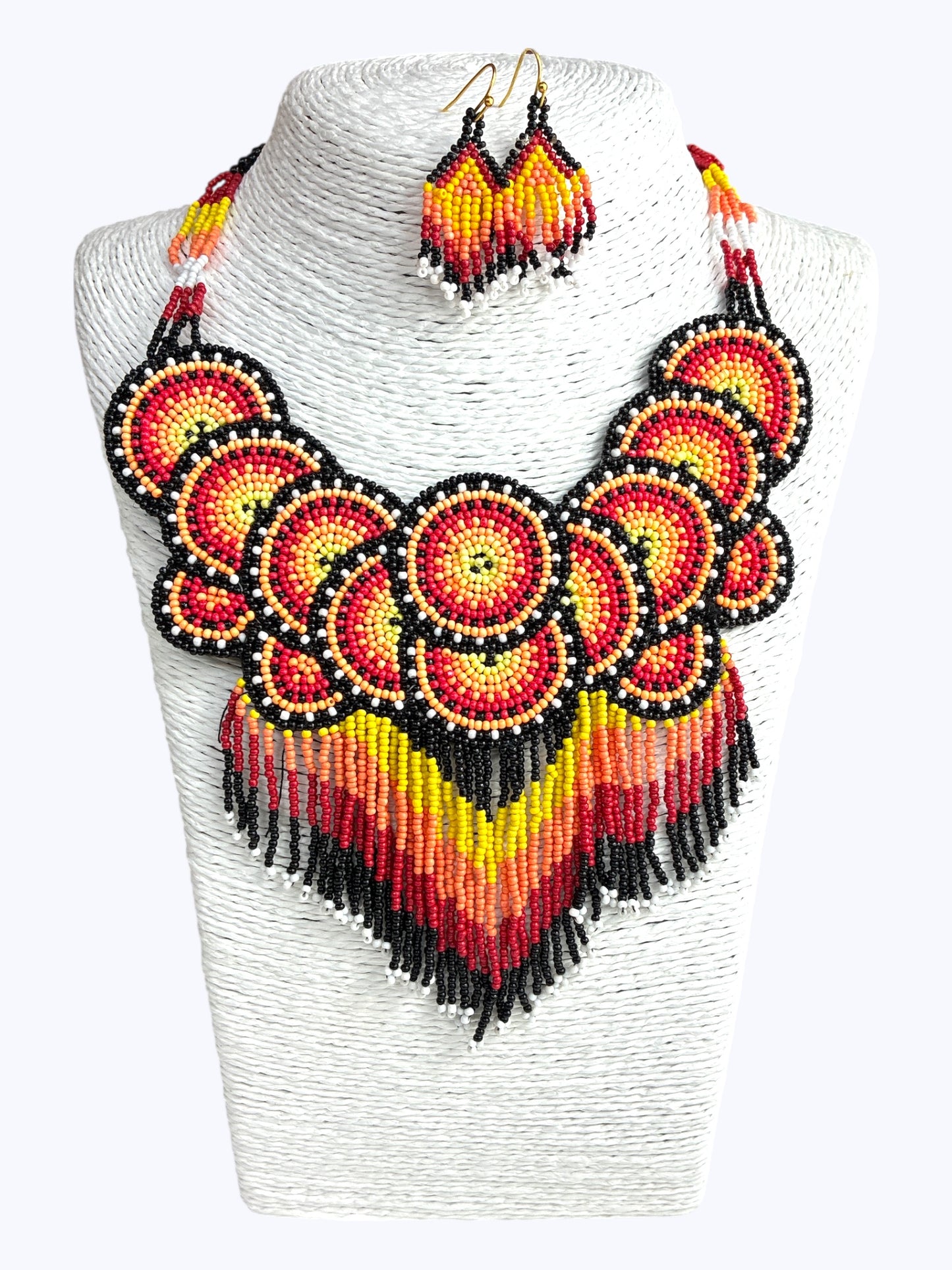 Beaded Short Necklace Set