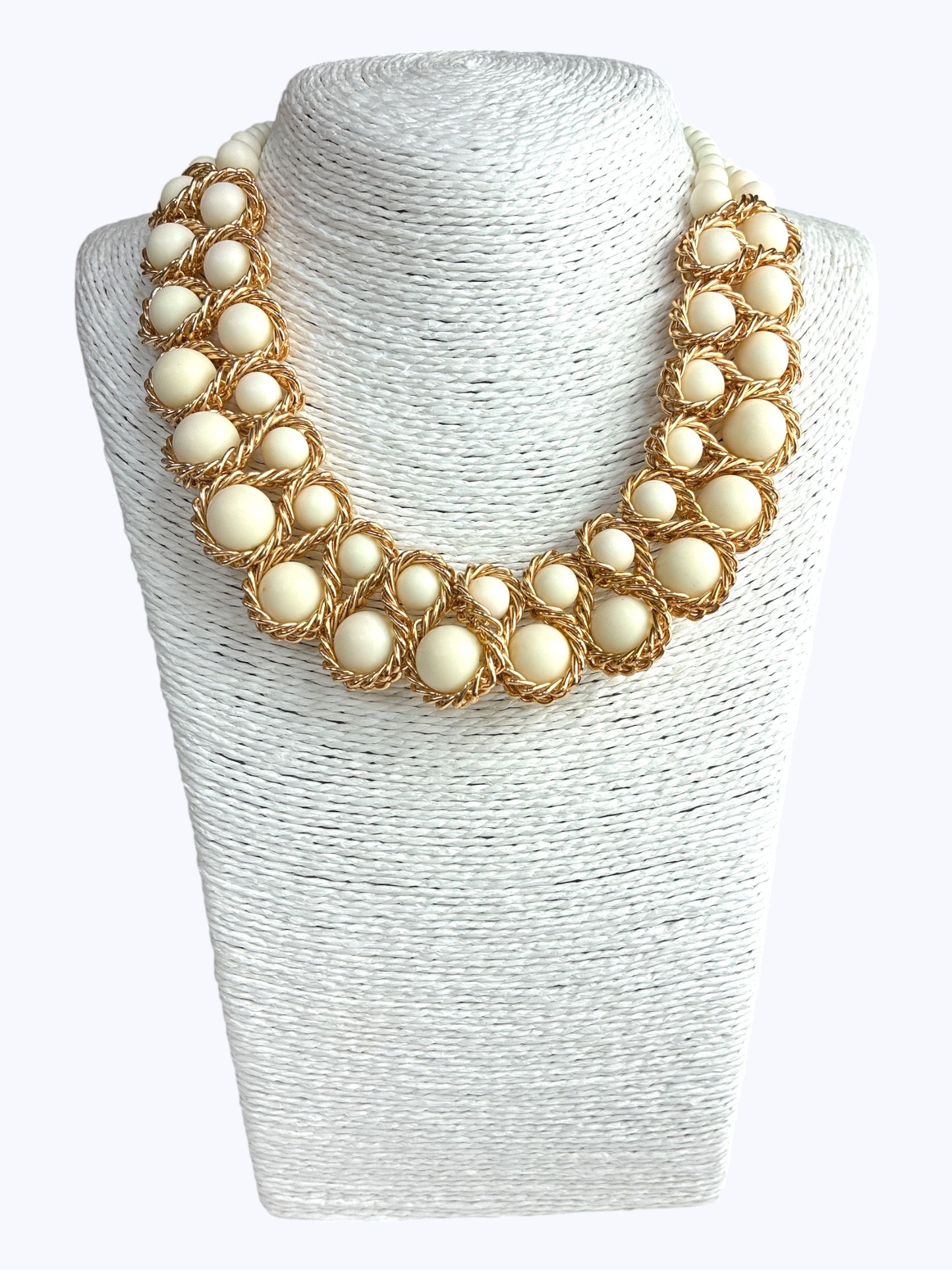 Beaded Statement Short Necklace