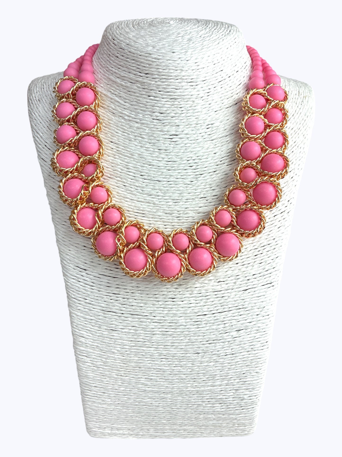 Beaded Statement Short Necklace