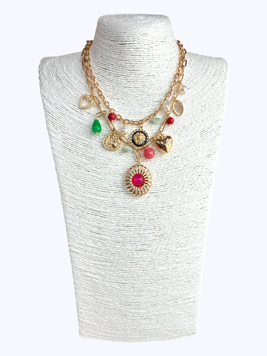 N0061|Charms Layered Necklace| 83N2172
