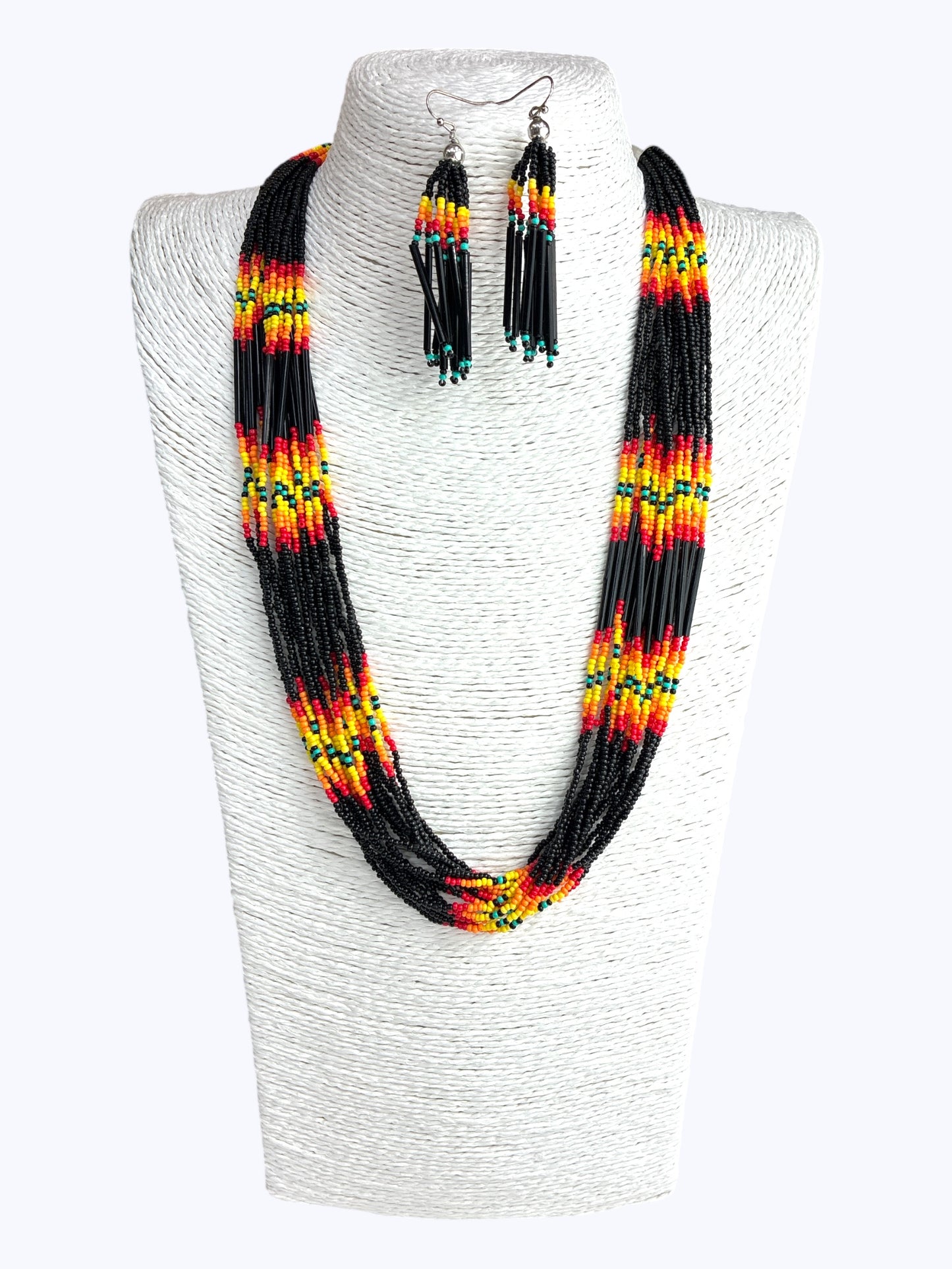 N3233| Beaded Long Necklace Set| AS7543