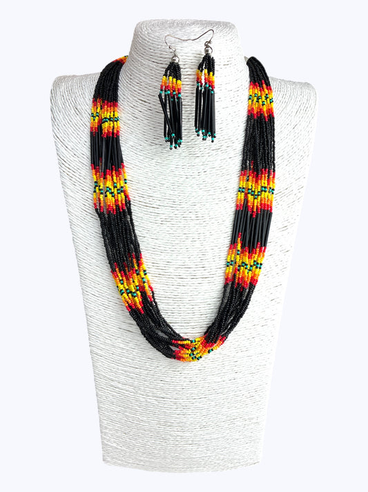 N3233| Beaded Long Necklace Set| AS7543