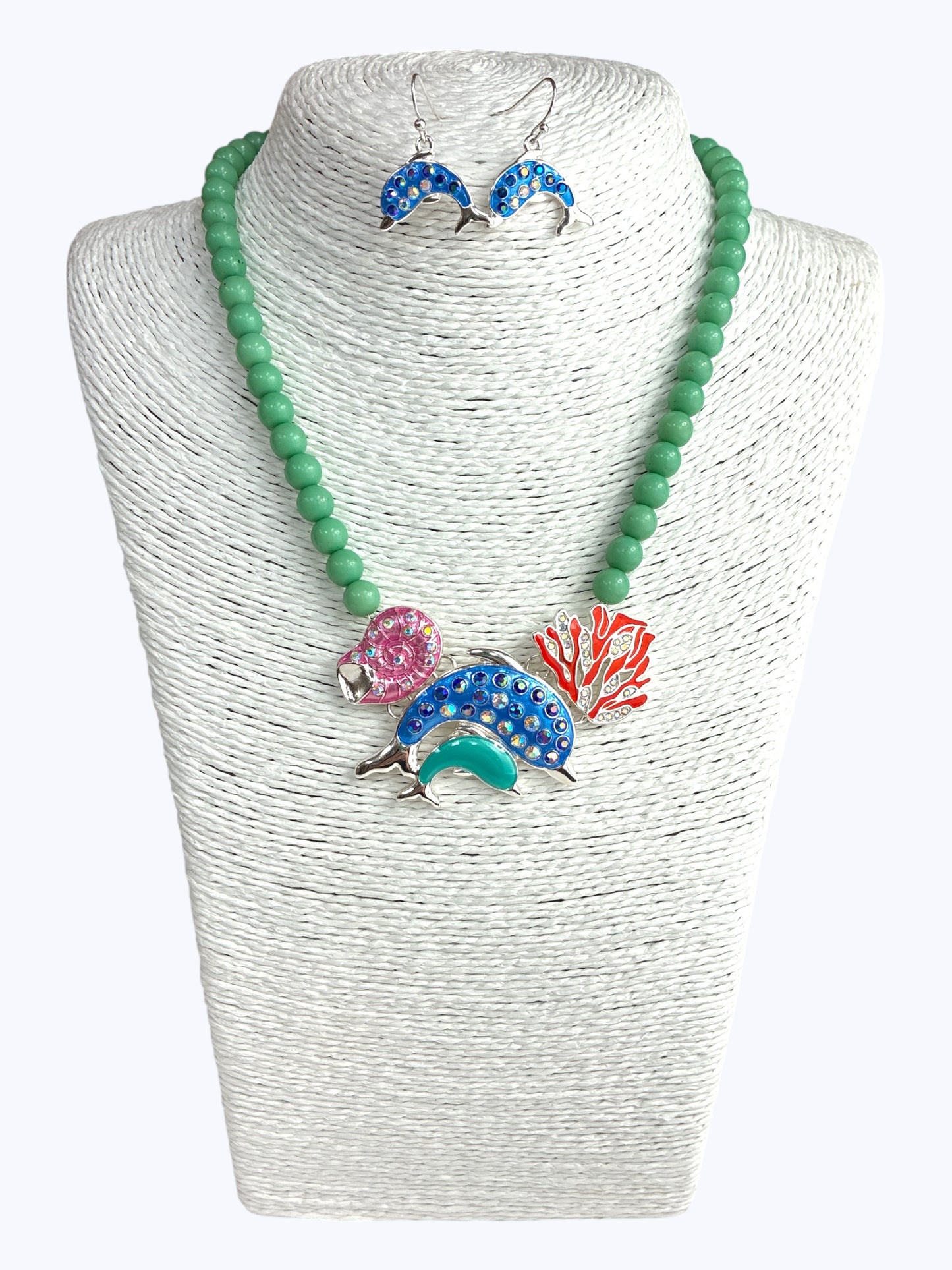 AS7365 Sea life Dolphin Necklace Set