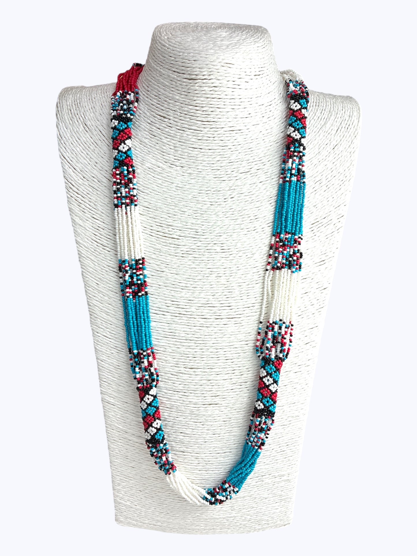 N3218|Multi Color Beaded Long Necklace Set|AS6719