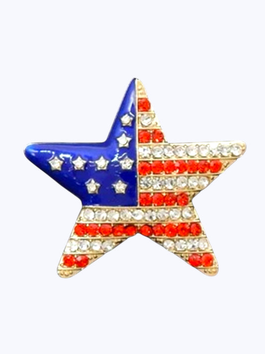 E1130 |American Flag Star Post Earrings |YE3509
