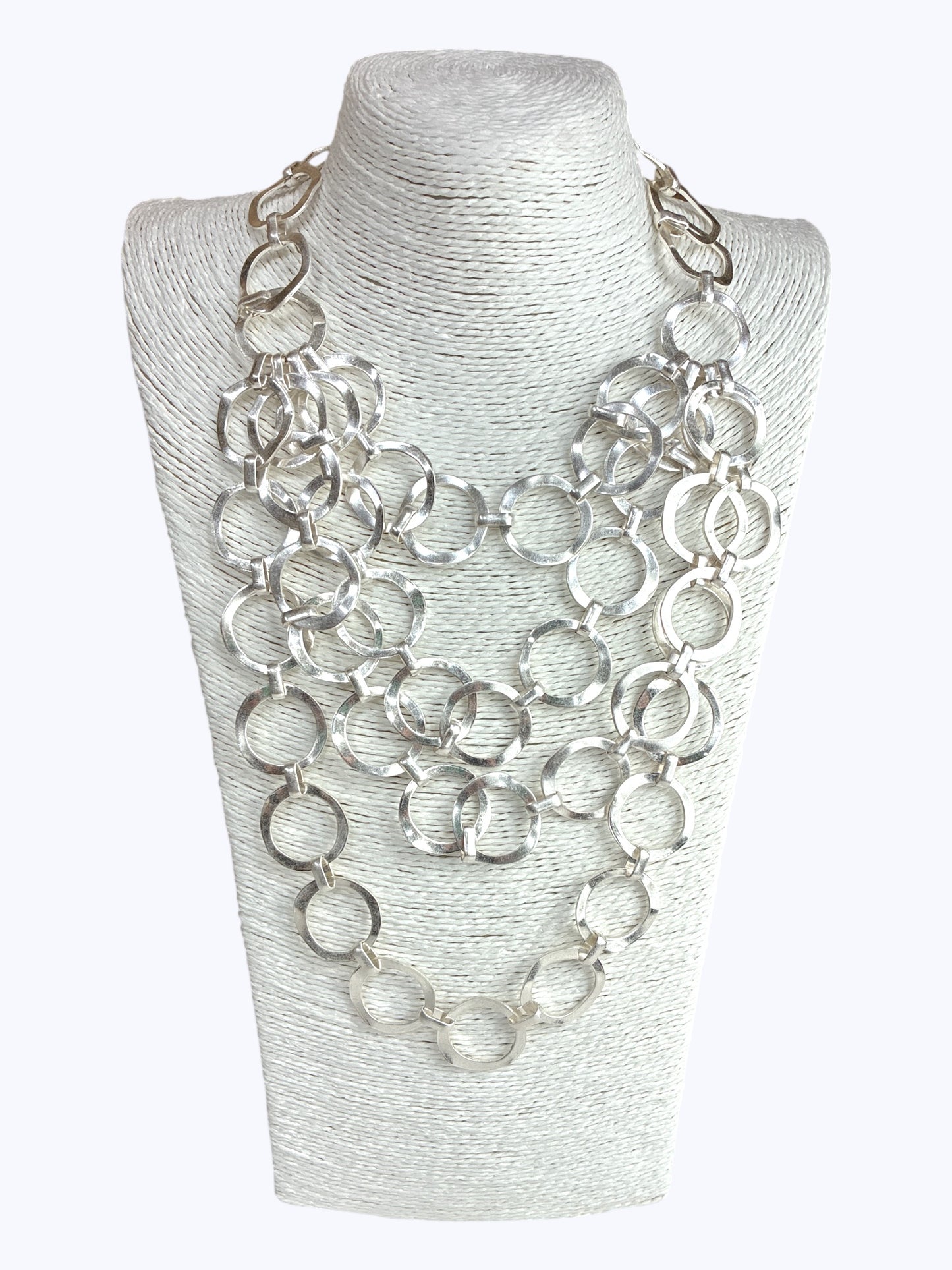 N5120 | Modern Circle Matte Chain Necklace | KS2239