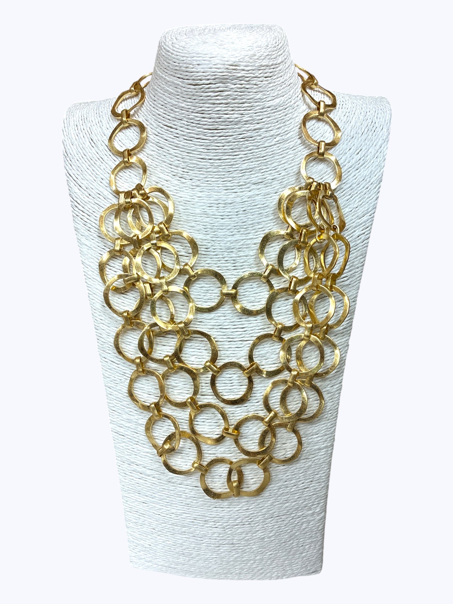 N5120 | Modern Circle Matte Chain Necklace | KS2239