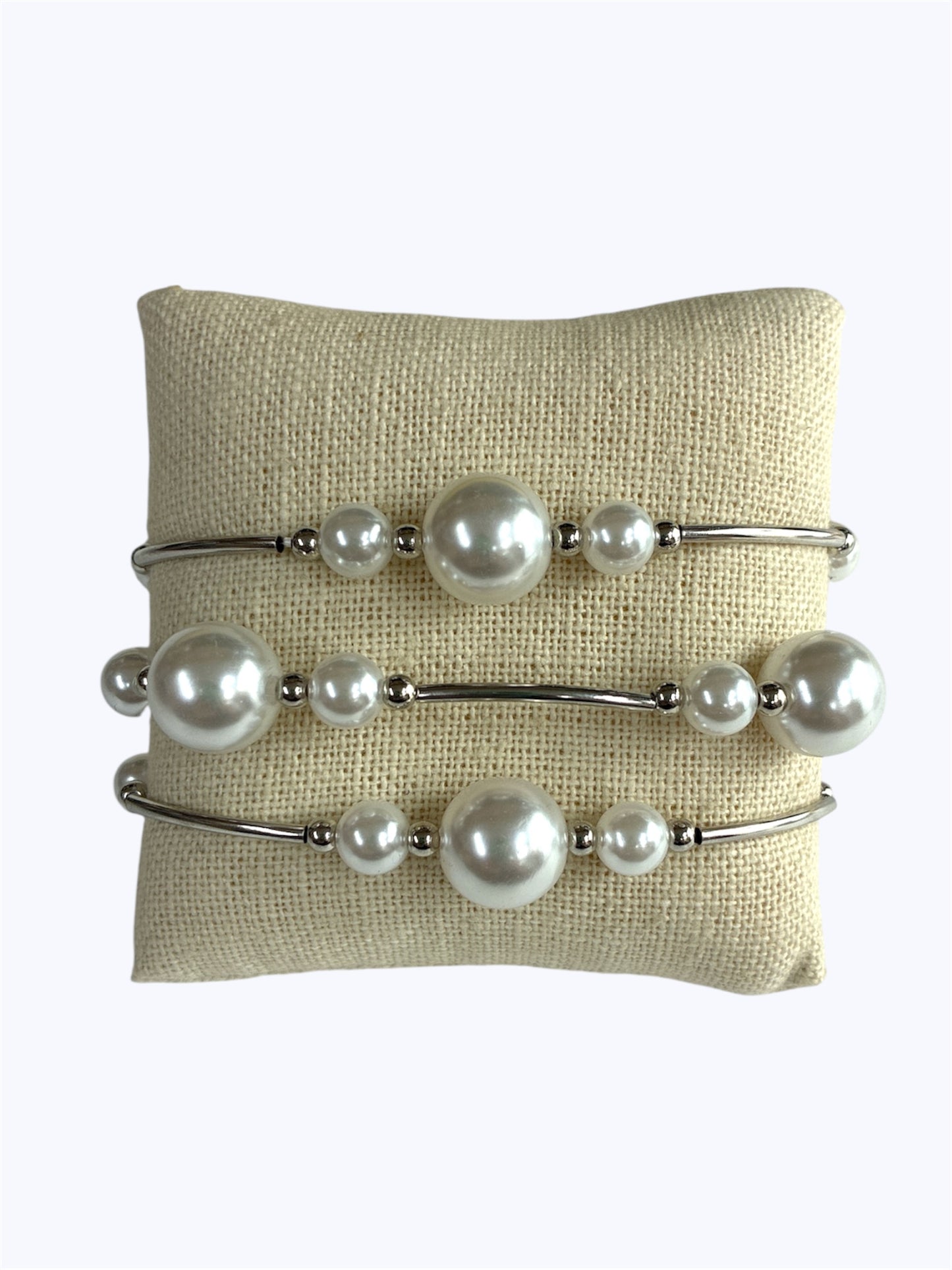 B0419 | Layered Pearl Bead Bracelet | TB9536