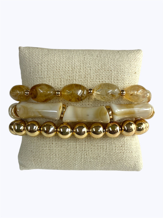 B0424 | Mixed Bead Stretch Bracelet Set | TB9819