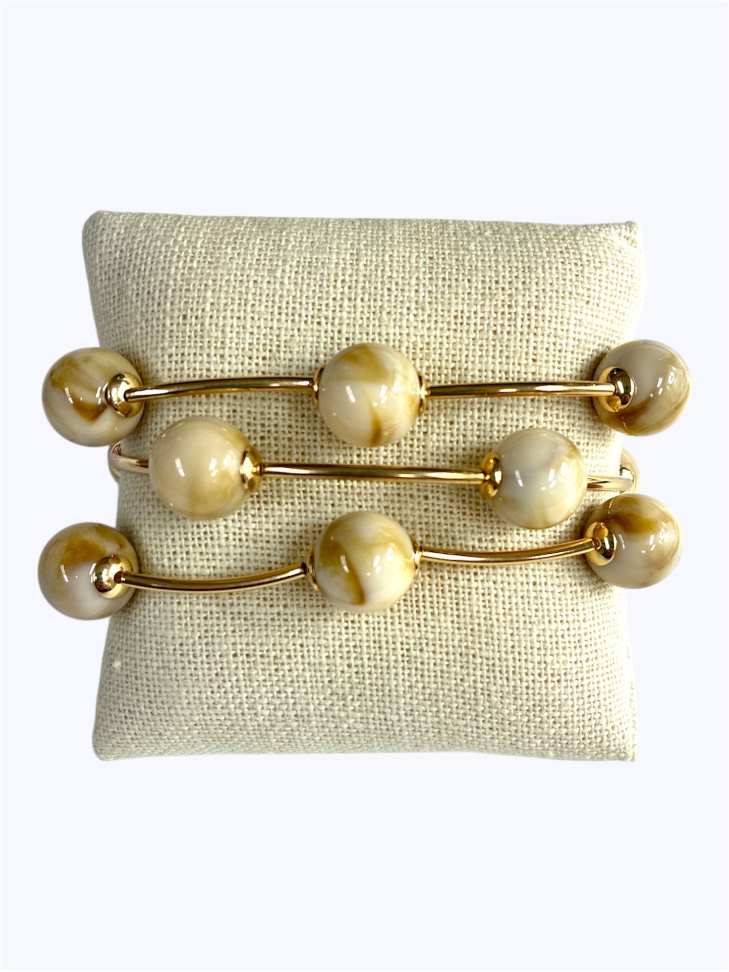 B0422 | Acrylic Beaded 3pcs Set Bracelet | TB9758