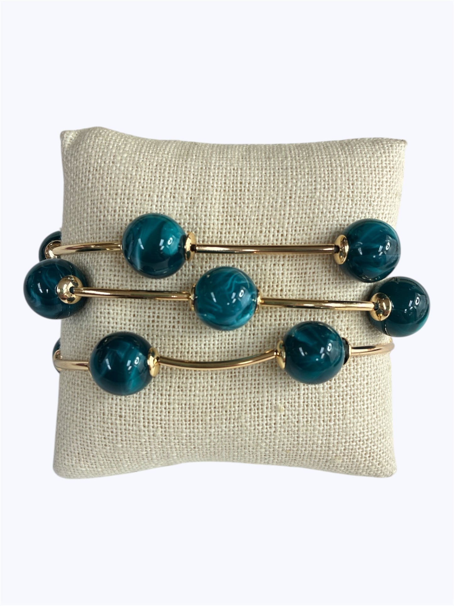 B0422 | Acrylic Beaded 3pcs Set Bracelet | TB9758