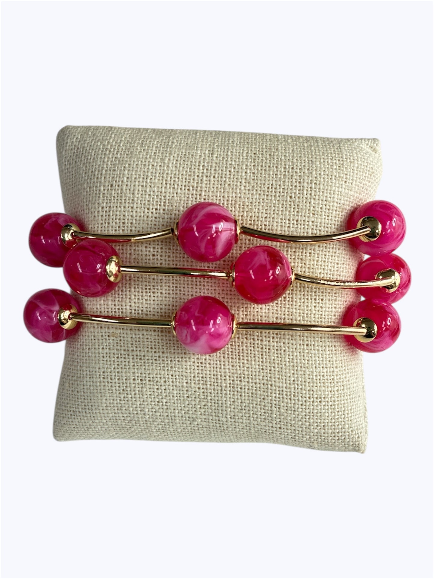 B0422 | Acrylic Beaded 3pcs Set Bracelet | TB9758