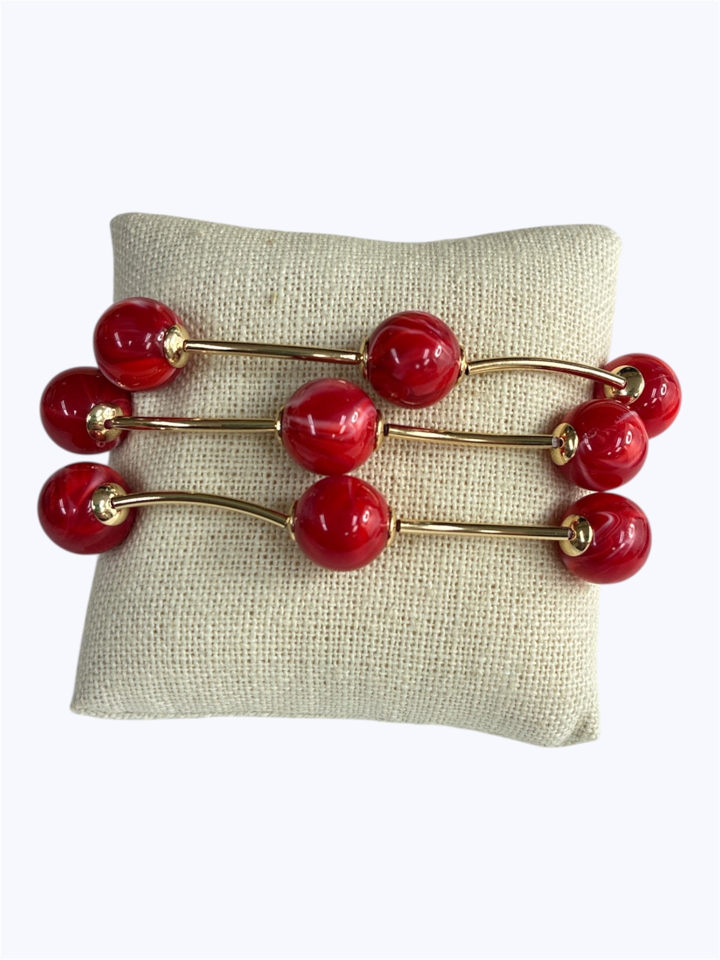 B0422 | Acrylic Beaded 3pcs Set Bracelet | TB9758
