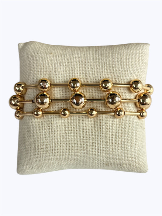 B0420 | Mixed Ball Bead Bracelet Stack | TB9721