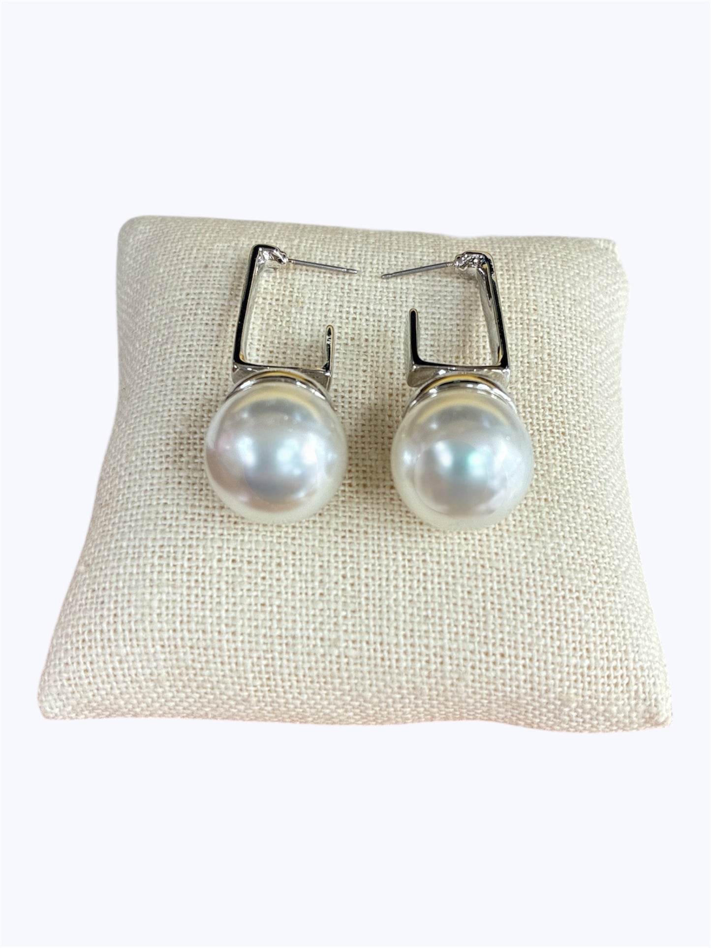 E2282 | Pearl Drop Geometric Earrings | TE11993