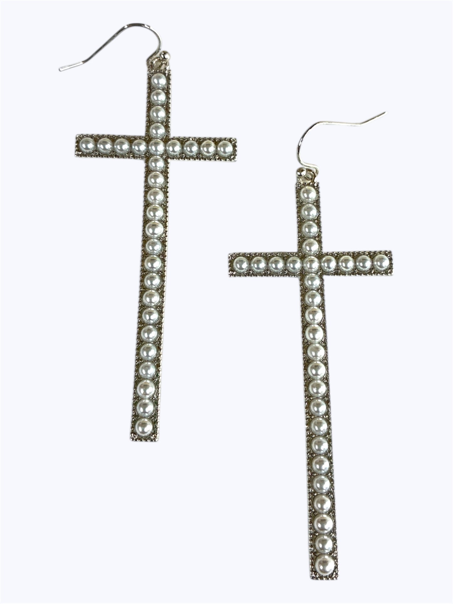 E2263 | Cross Pearl Earrings | VE4572