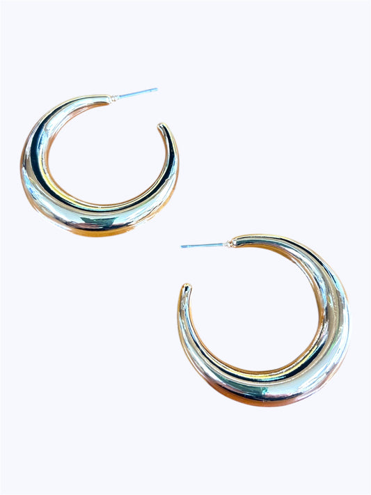 E2265 | Chunky Crescent Hoop Earrings | VE4744