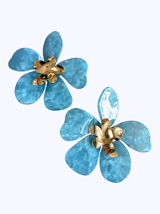 E0306 | Large Floral Post Earrings | 25E6701