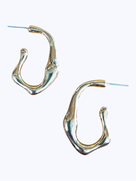E2272 | Organic Sculpted Hoop Earrings | VE4844