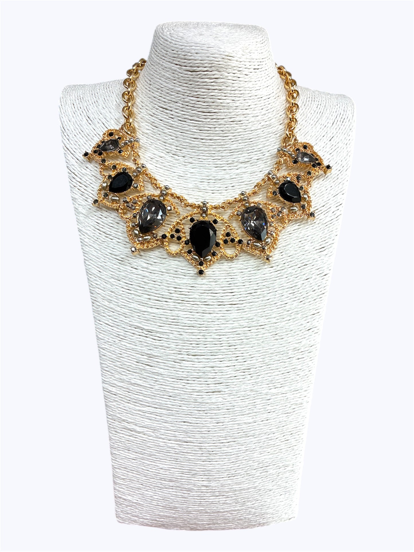 Chunky Crystal Teardrop Necklace