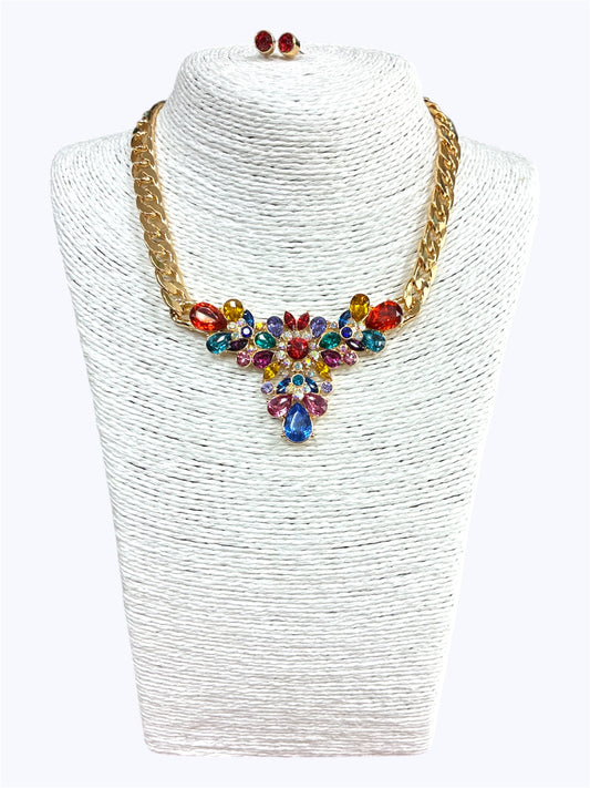 N5125 | Crystal Stone Statement Necklace | TNE1416