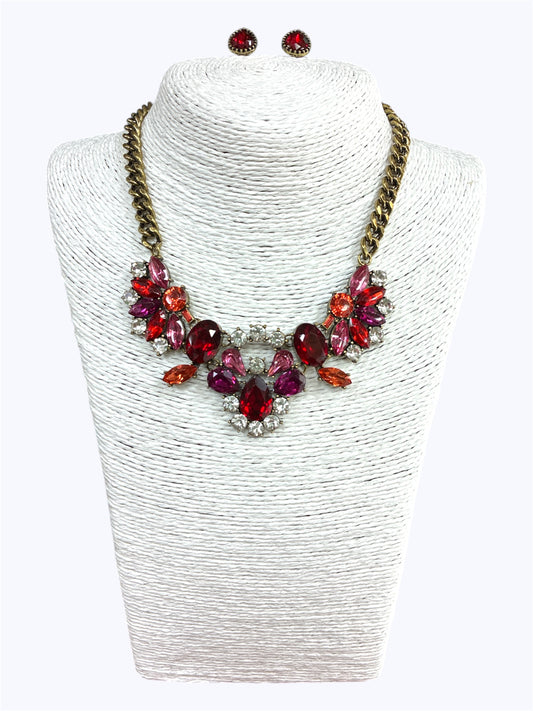 N5123 | Crystal Stone Necklace Set | TNE1512