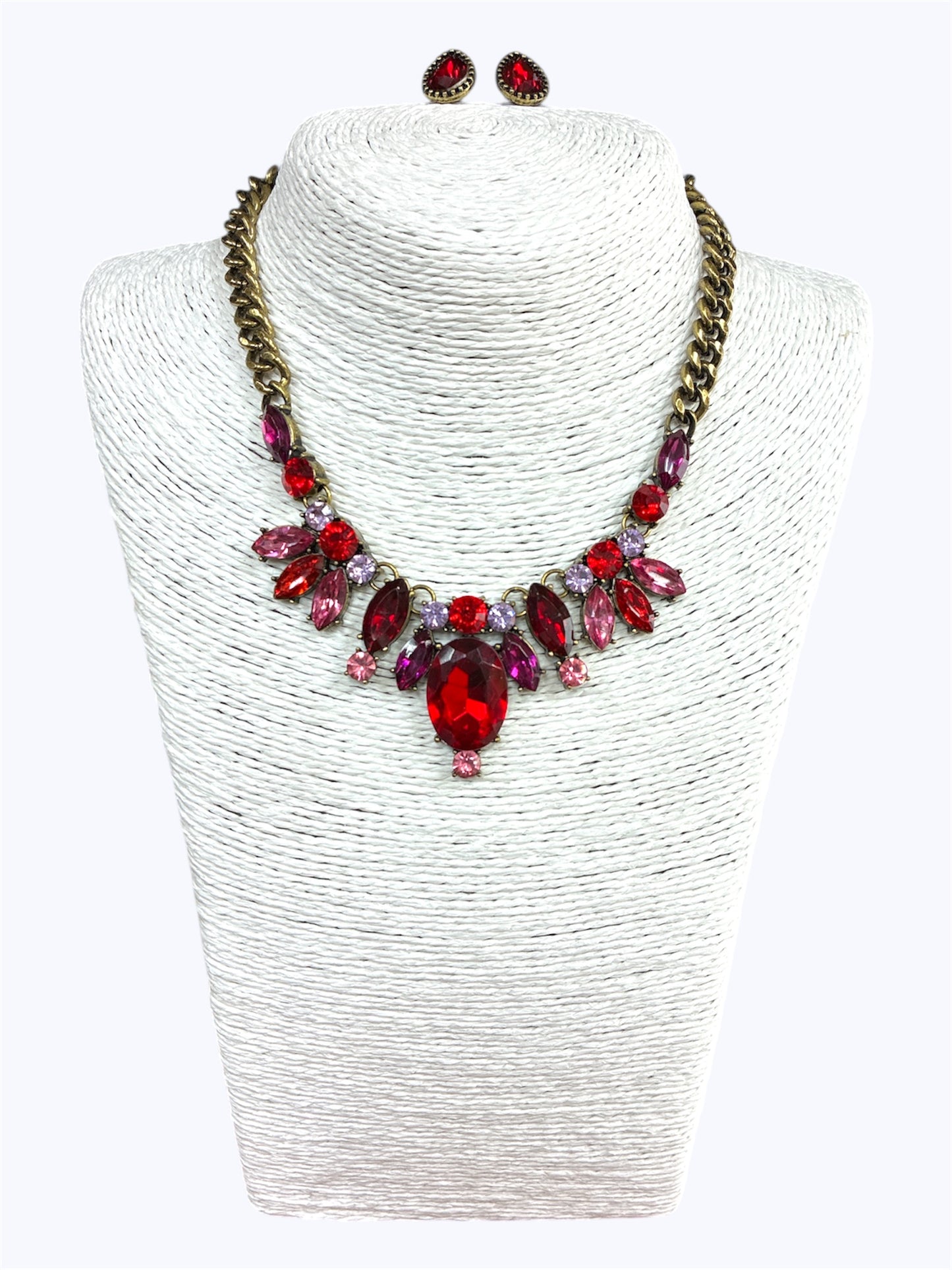 Crystal Stone Necklace Set