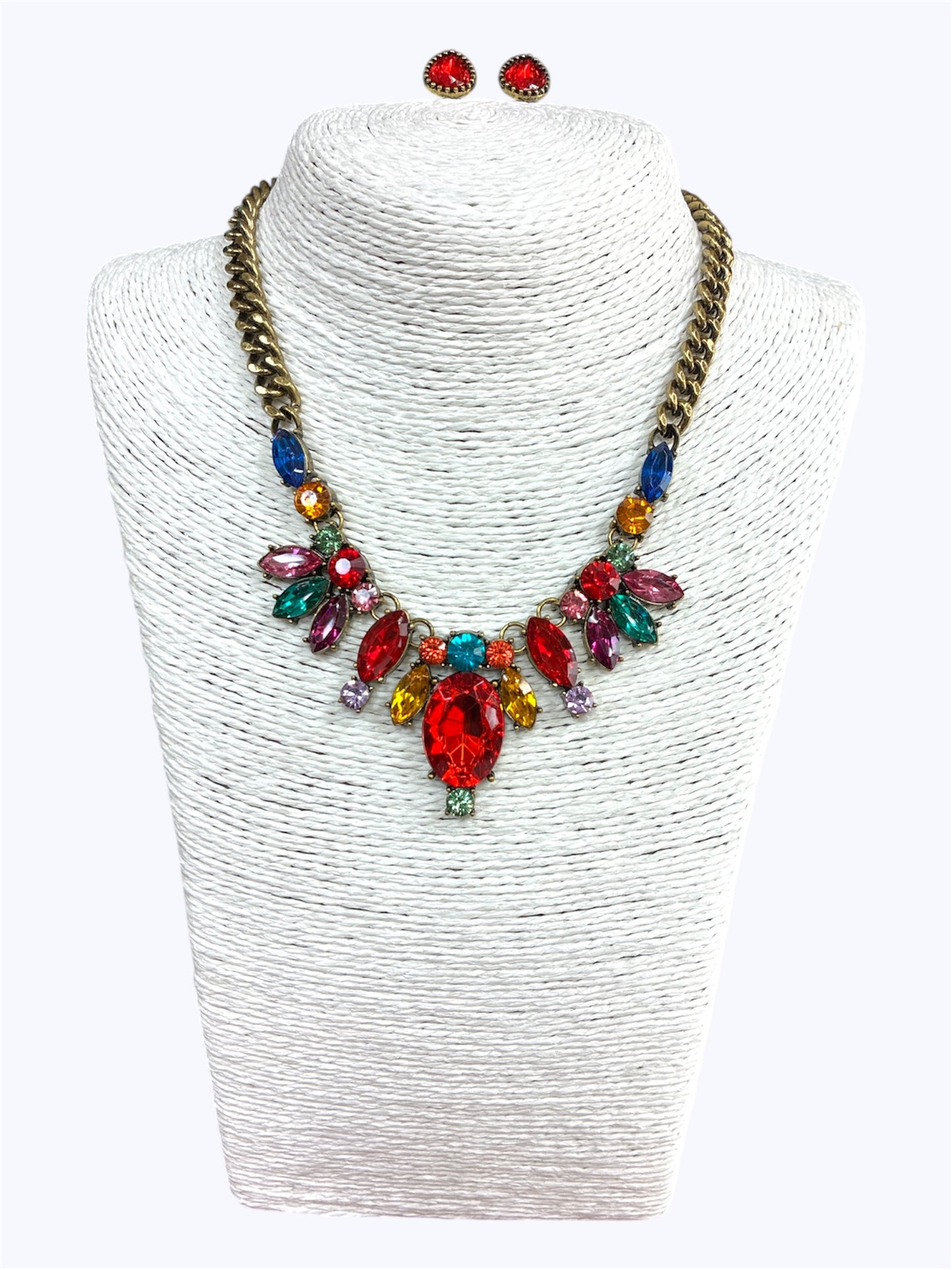 Crystal Stone Necklace Set