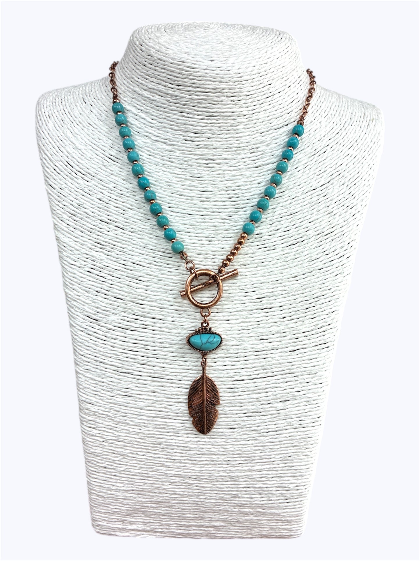 Turquoise Leaf Antique Necklace