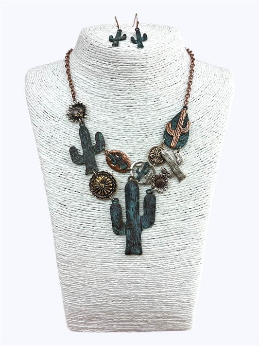 Antique Cactus Necklace Set