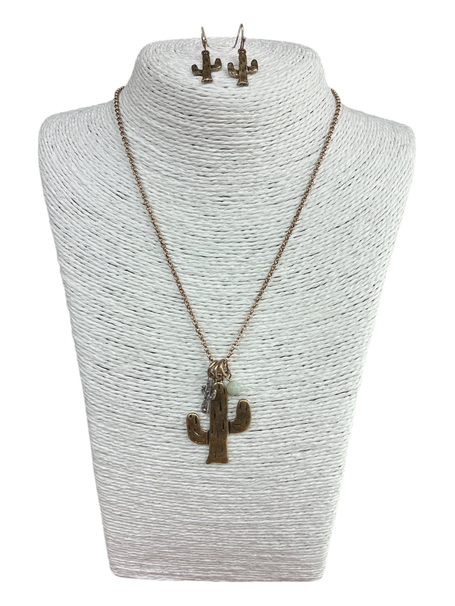 N0552 | Antique Cactus  Necklace Set | QNE12977