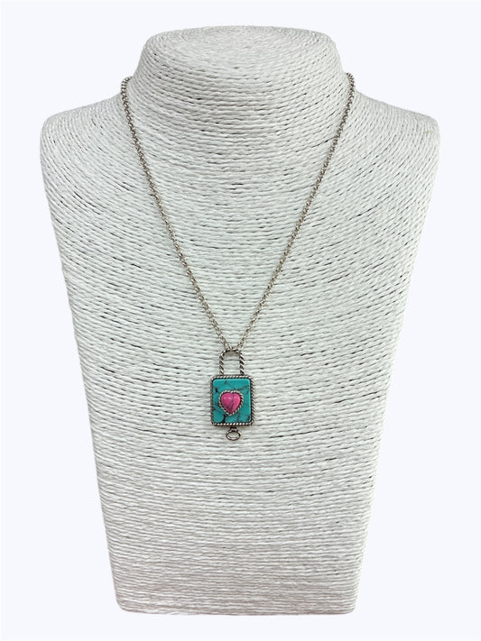 N0711 | Symbolic Heart Lock Pendant Necklace | AN4652